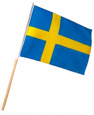 Svensk flagga p pinne  i gruppen Festartiklar / Festteman / Lnder  / Sverige hos PARTAJSHOP AB (00-0789)