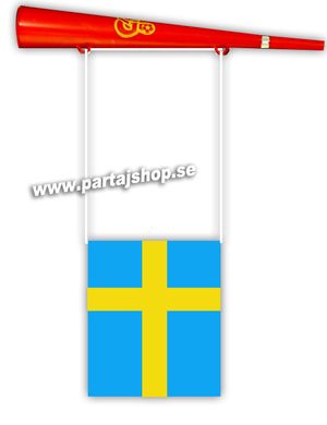 Horn med flagga i gruppen Festartiklar / Festteman / Lnder  / Sverige hos PARTAJSHOP AB (10288-A6T4)