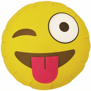 Folieballong emoji winking i gruppen Festartiklar / Ballonger / Motivballonger hos PARTAJSHOP AB (20-01273-01)
