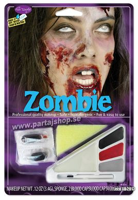 Zombie, sminkset i gruppen Smink & hrfrg / Ansikts- & kroppsfrg / Smink-kit hos PARTAJSHOP AB (202842-N125)