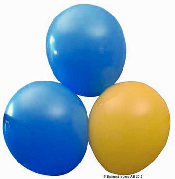 Bl-Gula ballonger i gruppen Festartiklar / Festteman / Lnder  / Sverige hos PARTAJSHOP AB (204327-B352)