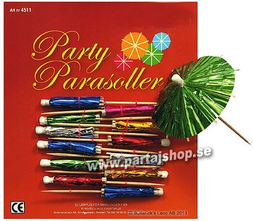 Party parasoll, drinkparaply metallic i gruppen Hgtider / Nyrsafton / Nyrsdekoration hos PARTAJSHOP AB (204511-K331)