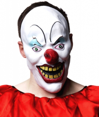 Ansiktsmask clown i gruppen Hgtider / Halloween / Halloweenmasker hos PARTAJSHOP AB (205766)