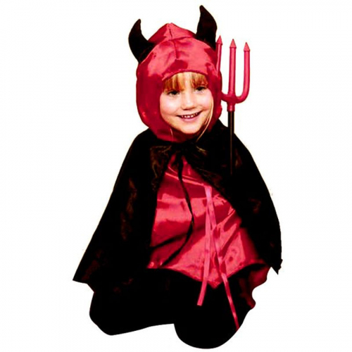 Djvuls cape, barn i gruppen Hgtider / Halloween / Halloweendrkter / Barndrkter hos PARTAJSHOP AB (209290-M532)