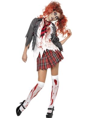  High School tjej i gruppen Hgtider / Halloween / Halloweendrkter / Zombiedrkter hos PARTAJSHOP AB (32929-XS-A254r)