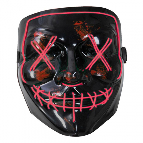 LED Mask El Wire Purge Rd i gruppen Hgtider / Halloween / Halloweenmasker hos PARTAJSHOP AB (96029a)