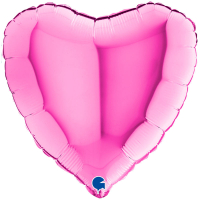 Folieballong Hjrta Rosa 
