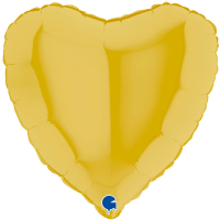 Folieballong Hjrta Pastellgul