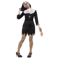 Nunna Sinister Maskeraddrkt i gruppen Hgtider / Halloween / Halloweendrkter / Zombiedrkter hos PARTAJSHOP AB (45527-r)