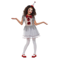 Clownklnning Barn Maskeraddrkt  i gruppen Hgtider / Halloween / Halloweendrkter / Zombiedrkter hos PARTAJSHOP AB (49825-r)
