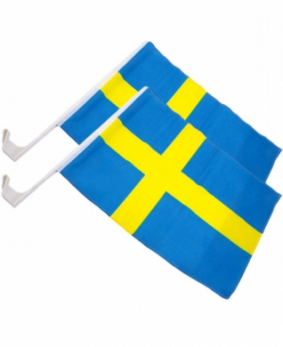 Bilflagga studenten Sverige 2-pack i gruppen Festartiklar / Festteman / Länder  / Sverige hos PARTAJSHOP AB (00-0787-U571)