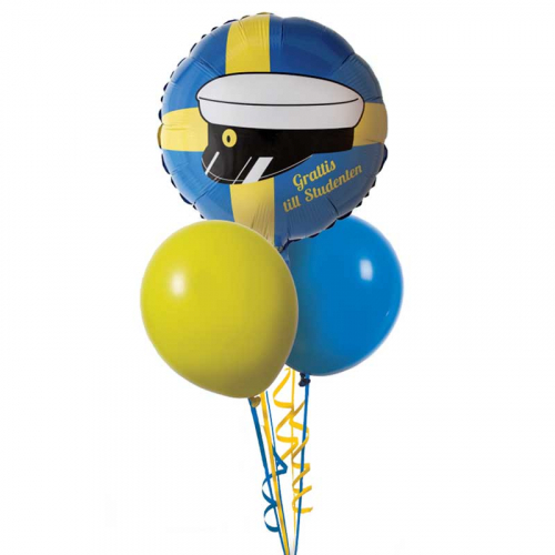 Studentbukett nr.1  i gruppen Festartiklar / Ballonger / Uppblåsta Heliumballonger  hos PARTAJSHOP AB (001)
