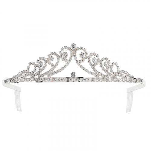 Tiara i metall Silver i gruppen Hgtider / Halloween / Halloweentillbehr hos PARTAJSHOP AB (00279)