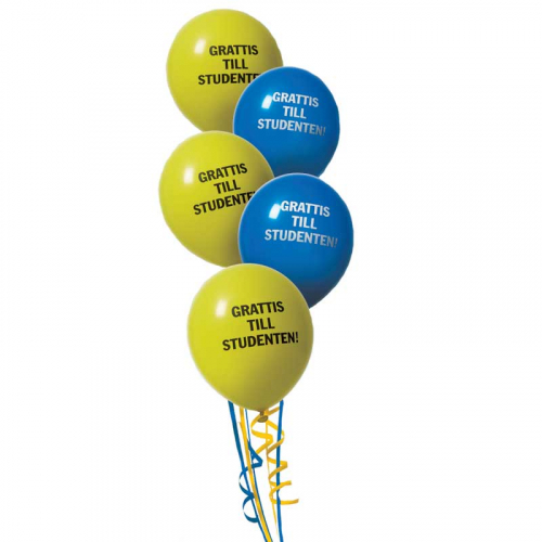 Studentbukett nr.3 i gruppen Festartiklar / Ballonger / Uppblåsta Heliumballonger  hos PARTAJSHOP AB (003)