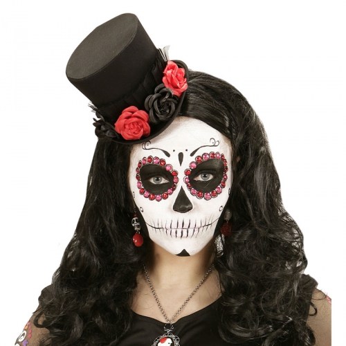 Top hat day of the dead i gruppen Hgtider / Halloween / Halloweentillbehr hos PARTAJSHOP AB (00677)