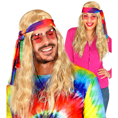 Peruk Hippie Blond  i gruppen Maskerad / Maskeradteman / 60-talstema hos PARTAJSHOP AB (02849)