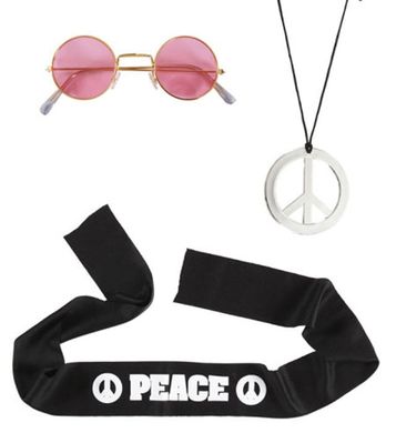 Hippie set i gruppen Maskerad / Maskeradtillbeh�r / Armband, halsband & pannband hos PARTAJSHOP AB (05856-A114)