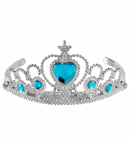 Tiara Silver med blå stenar i gruppen Maskerad / Maskeradtillbehör / Kronor, diadem & tiaror hos PARTAJSHOP AB (09788)