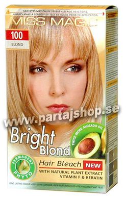 100 Bright Blond 12,0 i gruppen Smink & hårfärg / Hårfärg & sprayfärg / Miss Magic Hårfärg hos PARTAJSHOP AB (100-MM-E342)