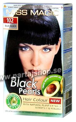 102 Black Pearls, Blue Black 1,1 i gruppen Smink & hrfrg / Hrfrg & sprayfrg / Miss Magic Hrfrg hos PARTAJSHOP AB (102-MM-H111)