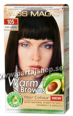 105 Warm Browns 5,75 i gruppen Smink & hrfrg / Hrfrg & sprayfrg / Miss Magic Hrfrg hos PARTAJSHOP AB (105-MM-F312)