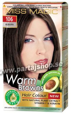 106 Warm Browns 6,75 i gruppen Smink & hrfrg / Hrfrg & sprayfrg / Miss Magic Hrfrg hos PARTAJSHOP AB (106-MM-J2T2)