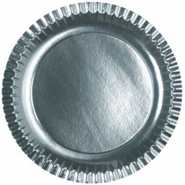 Tallrik metallic silver exklusiv i gruppen Hgtider / Nyrsafton / Nyrsdukning hos PARTAJSHOP AB (11526)