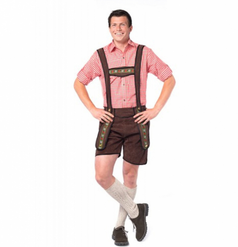 Lederhosen Johann brun i gruppen Hgtider / Oktoberfest / Oktoberfest klder / Lederhosen hos PARTAJSHOP AB (1179020a)