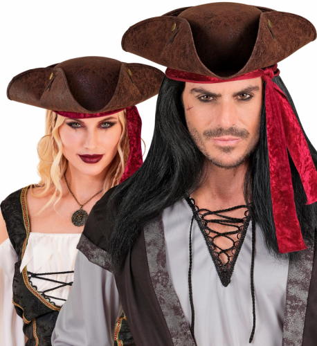 Pirathatt Tricorn i gruppen Maskerad / Maskeradteman / Pirattema  hos PARTAJSHOP AB (11926)