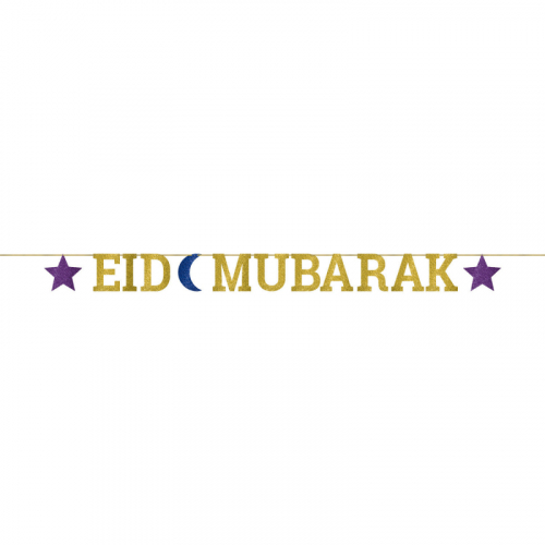 Girlang Eid Mubarak i gruppen Festartiklar / Dekorationer / Girlanger & vimplar hos PARTAJSHOP AB (120359)