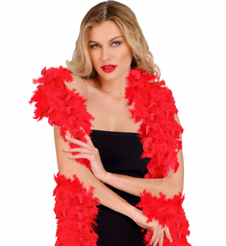 Fjäderboa Delux Röd i gruppen Maskerad / Maskeradtillbehör / Fjäderboa hos PARTAJSHOP AB (12073)