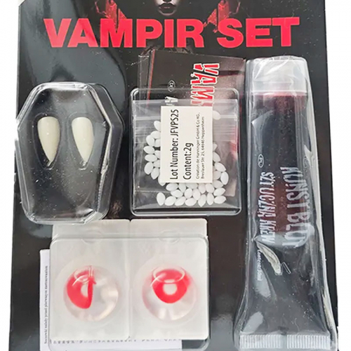 Vampire - Linser tnder och blod  i gruppen Hgtider / Halloween / Halloweentillbehr hos PARTAJSHOP AB (2002.w03)