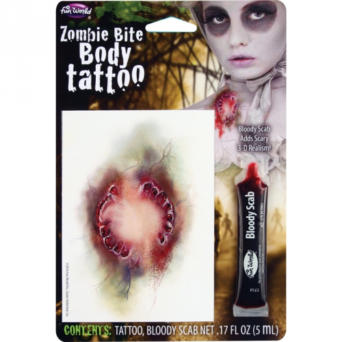 Tatuering Zombie bett i gruppen Smink & hårfärg / Ansikts & kroppsfärg / Smink-kit hos PARTAJSHOP AB (202437)