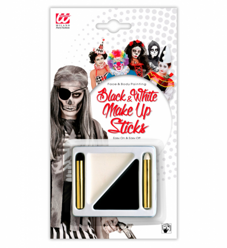 Smink i burk, svart/vit  i gruppen Hgtider / Halloween / Halloweensmink hos PARTAJSHOP AB (202818A-C281)