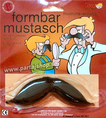 Mustasch, formbar  i gruppen Maskerad / Skgg & mustasch  / Mustascher hos PARTAJSHOP AB (202924-K361)