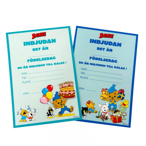Inbjudningskort Bamse i gruppen Festartiklar / Barnkalas / Bamse hos PARTAJSHOP AB (203668)