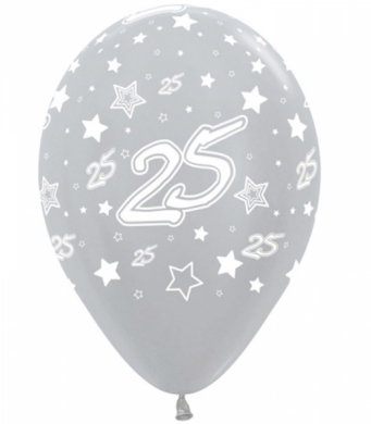 Ballonger 25 silver i gruppen Festartiklar / Ballonger / Motivballonger hos PARTAJSHOP AB (204329)