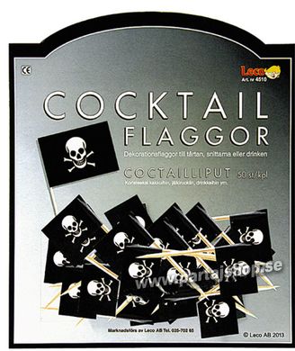 Cocktailflaggor Pirat, 50 st  i gruppen Festartiklar / Dekorationer / Flaggor hos PARTAJSHOP AB (204510-B211)