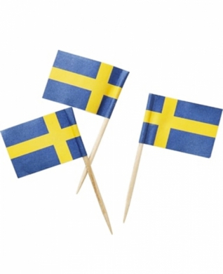 Cocktailflaggor Sverige50 st i gruppen Festartiklar / Festteman / L�nder  / Sverige hos PARTAJSHOP AB (204512-H122)