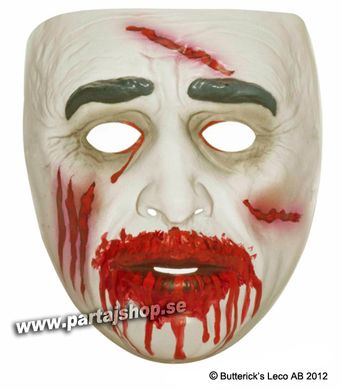 Zombiemask, genomskinlig i gruppen Maskerad / Masker  / �vriga masker hos PARTAJSHOP AB (205724-A454)