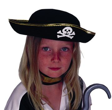 Piratkaptens hatt, barn  i gruppen Maskerad / Maskeradteman / Pirattema  hos PARTAJSHOP AB (207715-M841)