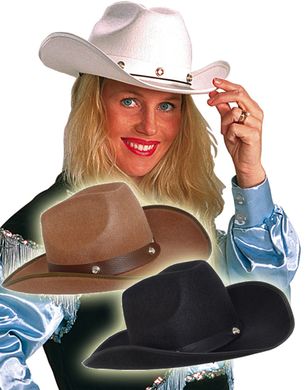 Cowboyhatt, vuxen i gruppen Maskerad / Hattar / Vuxenhattar hos PARTAJSHOP AB (207750-WC6r)