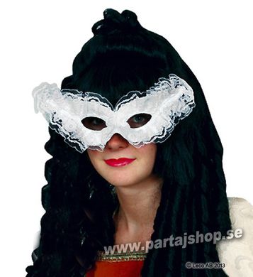 Carneval gonmask, Vit i gruppen Maskerad / Maskeradteman / Halloweentema  hos PARTAJSHOP AB (208013-C251)