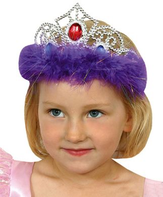 Tiara med lila dun i gruppen Festartiklar / Barnkalas / Disneyprinsessor hos PARTAJSHOP AB (208312-K111)