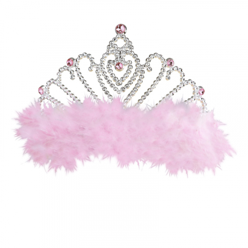 Tiara, rosa med sten i gruppen Festartiklar / Barnkalas / Disneyprinsessor hos PARTAJSHOP AB (208340-J121)