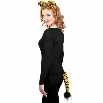Tigerdiadem med svans i gruppen Maskerad / Maskeradtillbehr / Djurtillbehr hos PARTAJSHOP AB (209076-A561)