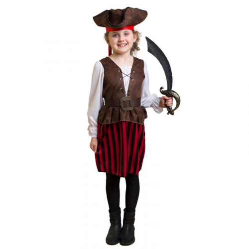 Piratflicka i gruppen Hgtider / Halloween / Halloweendrkter / Barndrkter hos PARTAJSHOP AB (209243-C251r)