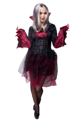 Vampyra Gotisk klänning i gruppen Högtider / Halloween / Halloweendräkter / Vampyrdräkter hos PARTAJSHOP AB (209409)