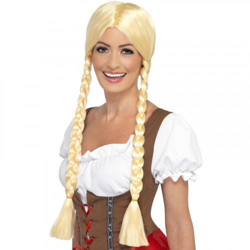 Oktoberfest peruk med fltor i gruppen Hgtider / Oktoberfest / Oktoberfesthattar hos PARTAJSHOP AB (21817)