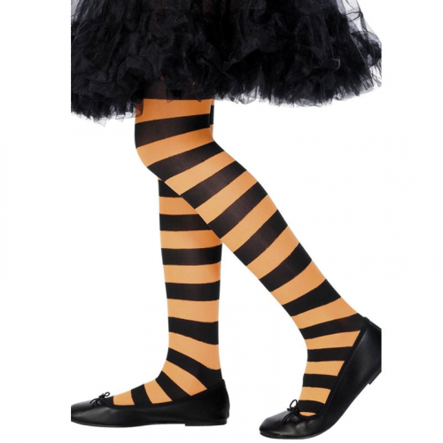 Strumpbyxor Barn Orange & Svart i gruppen Hgtider / Halloween / Halloweentillbehr hos PARTAJSHOP AB (22079)